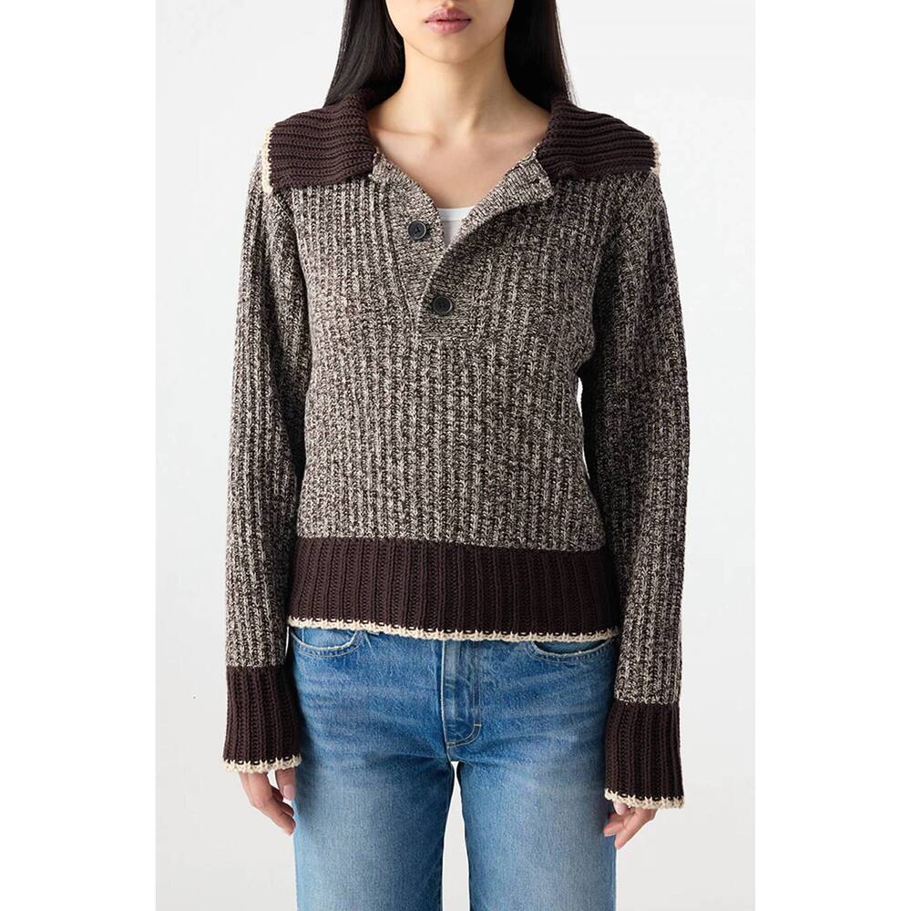 NEW AMO bobbie sweater in mocha/storm